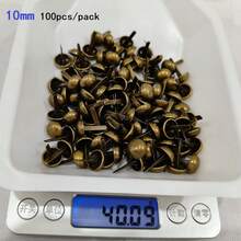 50/100个金属半球形圆形双脚铆钉，用于DIY手工制作皮革工艺包袋手提包底部保护