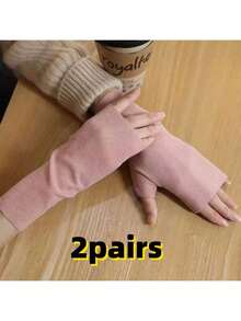 女士羊绒羊毛露指手套 - 弹力保暖冬季手套，柔和米色/中性色调，可手洗，适合休闲和正式场合 - 优雅的正式和休闲配饰，御寒装备，简约设计，优质面料，时尚达人必备，经久耐用，是时尚女性的理想之选