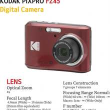 Kodak 柯达数码相机 PIXPRO FZ45-RD 1600万像素 4倍光学变焦 28mm广角 1080P全高清视频 2.7英寸液晶屏 Vlog相机，适合摄影爱好者 - 紅色 - 查看 7