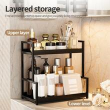 1 pièce Étagère de rangement multifonction pour épices de cuisine, cosmétiques et articles ménagers, organisateur de comptoir pour la cuisine et la salle de bain - Multicolore - Voir 5