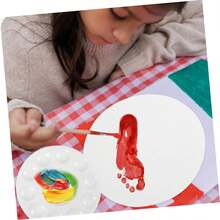 塑料水彩调色盘和轻便颜料托盘，适合艺术家、学生和手工爱好者，配有易于使用的调色盘 - 彩色 - 查看 6