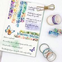20 Rolls Washi Tape Set - Floral Decorative Masking Tape, Adhesive Tape Supplies, Junk Journal, Scrapbooking Supplies, Wrapping, Party Decoration - Floral - View 4