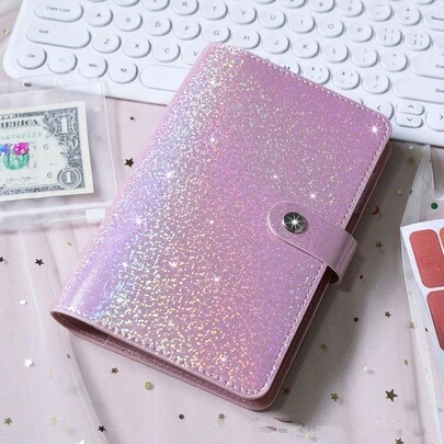 1pc Budget Planner Binder, Starry Sky PU Cover, With Zipper Envelope And Budget Sheets - Includes Cash Organizer, Expense Tracker And Savings Planner, For Financial Planning, Cash Management And Savings Challenge, Money Saving Binder