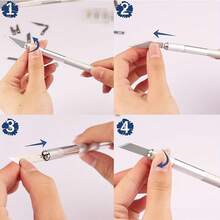 66pcs Carving Craft Blades Assortment (60pcs Blades, 5pcs Blade Holder) With Metal Storage Box, Suitable For Utility Knife Handle, Applicable For Home Decor, Art Carving, Industrial Carving, Plastic Product Trimming, Phone Repair, DIY Manual Tools, Daily Grafting, Pruning, Retractable Knife Handle Installable