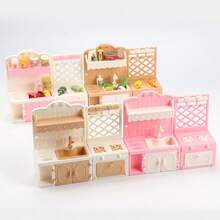 1:12 Doll House Bunk Bed (Pink Princess With Stairs) | 1:12 Scale Fits Most Doll Houses + Pink Princess Style Bunk Bed With Stairs (Functional & Decorative) + Multiple Sets Available (Diverse Options) + 6.3 Inch Dolls Perfectly Matched, Mini Scene DIY/Birthday/Holiday Gift, Suitable For Doll House Fans/DIY Players/Princess Gift Seekers, Interactive Decoration Essential - Mini Classic Bunk Bed - View 5