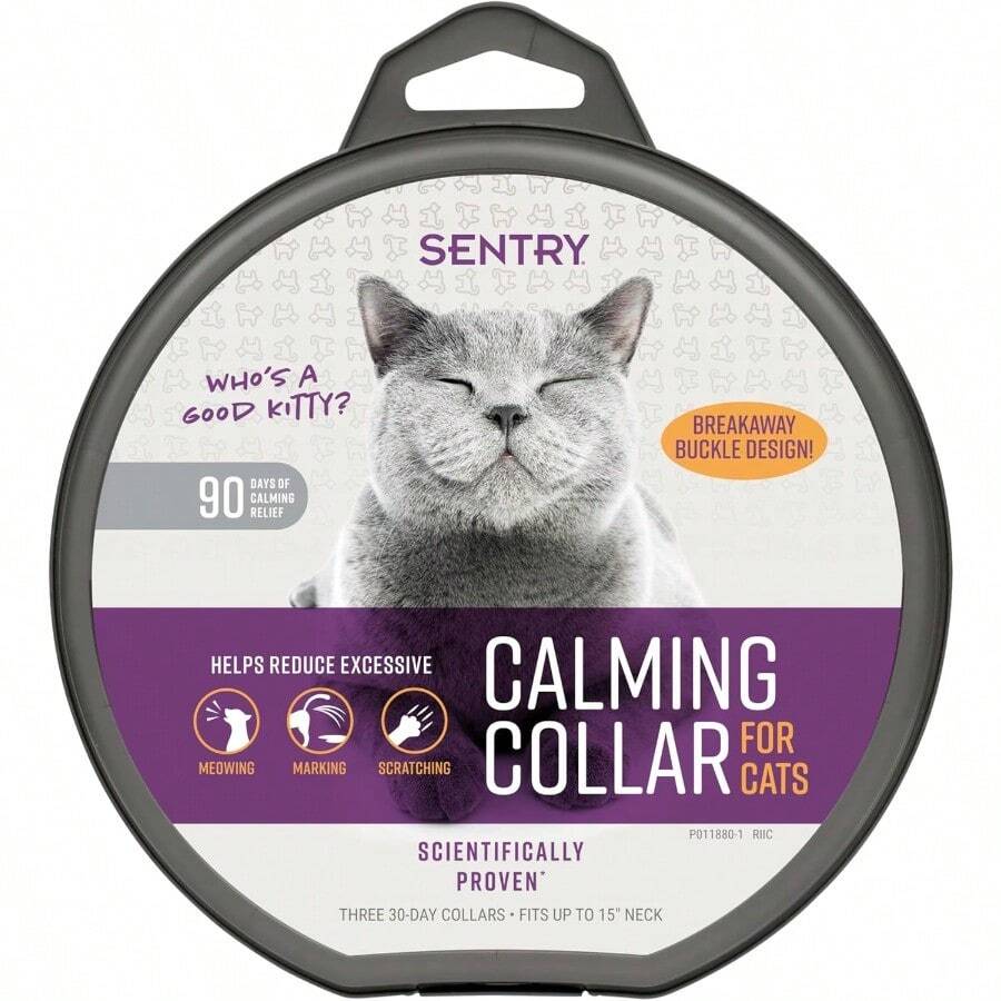 GYJ Sentry Industries Collar calmante para gatos 3 unidades morado82 - Púrpura - Ver 1