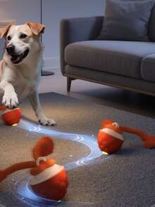 自动狗狗抛球器：互动式咀嚼玩具，3种模式，动作感应 - 解决狗狗无聊问题，让幼犬和长牙期狗狗玩得开心 - 彩色 - 查看 9