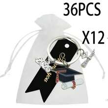 36 Pieces / 12 Sets. Suitable For Both Men And Women. 2026 Graduation Book Keychain. Features A Cute Enamel Bachelor Cap Design. A Commemorative Gift Keychain Pendant For Graduation Season, Suitable As A Gift For A Good Friend. - Multicolor - View 12