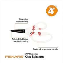 - Tijeras de punta roma SoftGrip de 5 pulgadas para niños de 4 a 7 años (paquete de 3), tijeras para la escuela o manualidades, suministros para el regreso a la escuela, diseños azules,(Paquete de 3 puntas.) - Multicolor - Ver 4