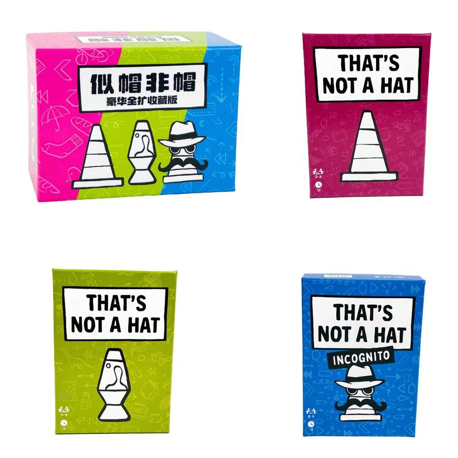 That's Not A Hat Board Game (CN & EN Versions) – 3-8 Players Casual Party Card Game | Memory Management | Perfect Christmas Gift/Party Game - Multicolor - View 1