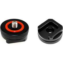 Adaptador de zapata caliente para cámara DSLR con tornillo de montaje de tornillo de trípode  de 1/4 pulgadas para cámaras DSLR, luz intermitente de video - 1 - Ver 3