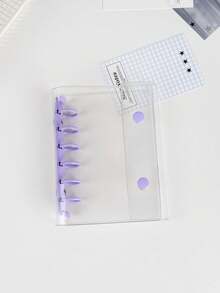 A7透明便携式文件袋，双扣设计，可收纳精美照片，可用作相册，经济实惠，文具、笔记本、贴纸簿、办公用品、学习用品，返校季必备 - 彩色 - 查看 6