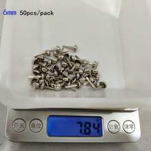 50/100个金属半球形圆形双脚铆钉，用于DIY手工制作皮革工艺包袋手提包底部保护