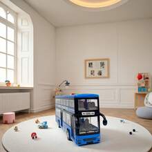 Toy, Toy Car, Bus Car, Toy Bus Car, Bus Car Model, Double-Decker Bus, Boys' Game, Children's Toy Car, Birthday Gift, With Lights And Music, Inertial Power Drive, Children's Toy Vehicle, Bus Vehicle, Christmas, Halloween, Holiday Gift, Boys' Gift - Multicolor - View 5