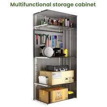 Flamaker Outdoor Storage Metal Vertical Storage Shed - Lockable, Weatherproof Storage For Garden Tools & Pool Supplies, 28 Cuft - 28 Cuft - 查看 6