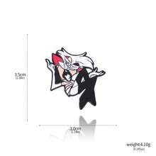 1件 Hazbin 卡通动漫酒店翻领珐琅徽章天使恶魔龙胸针人偶金属吊坠粉丝徽章包包配件礼物 - 彩色 - 查看 23