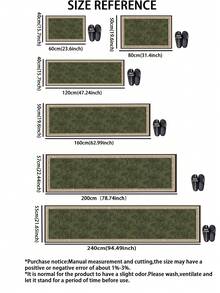 1pc Diatomaceous Earth Vintage Line Drawing Floral Kitchen Mat, Olive Green Background Plant Sketch, 3.5mm Free Cut, Absorbent Anti-Slip Oil-Resistant, Kitchen Anti-Slip Mat, Bathroom Mat, Indoor Hallway Small Rug, Outdoor Doormat - Multicolor - View 2