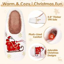 Cozy Plush Halloween Pumpkin Slippers, Non-Slip Fluffy Design - Combination M - View 2