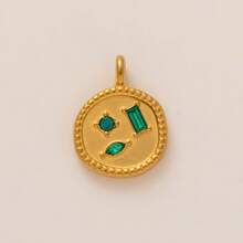 1 mặt dây chuyền hình giọt nước mặt trời bất đối xứng bằng thép không gỉ, mạ vàng 18K, có thể tự làm vòng cổ, vòng tay, bông tai, dây chuyền, móc khóa, mặt dây chuyền bùa hộ mệnh, chống thấm nước, chống oxy hóa, trưng bày quyến rũ, quà tặng trang sức cho nữ. - Nhiều màu - Xem 11