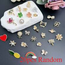 5/10pcs Multi-Color Mini Rhinestone Anti-Exposure Brooch, For Scarf, Hat, Backpack, Cuff Accessory, Holiday Gift Dress Accessories Pin For Clothes Bag Charm School Office Accessories Shirts Jacket Jewelry Christmas Halloween Clothes Pin Funny Cute Teacher Gifts - Multicolor - View 13