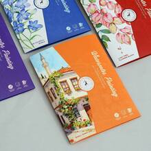 1 Stück kreatives Aquarellmalbuch für Erwachsene, Spaß Malbuch, Lässig Kritzelblock, geeignet als Geburtstags-, Feiertags-, Neujahrs-, Valentinstags- oder Ramadan-Geschenk (inklusive 1 Pinsel) - Verschiedenfarbig - Übersicht 8