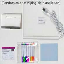 Acrylic LED Illuminated Whiteboard With Stand, Can Be Used As Luminous Memo, LED Message Board, Whiteboard, Comes With 7 Color Markers, Suitable For Office, School And Home - Multicolor - View 10