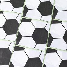 20张/40张/60张装，足球主题餐巾纸，13 x 13英寸，双层足球纸巾，运动主题鸡尾酒餐巾纸，适用于生日、婴儿派对、足球主题派对装饰，一次性甜点餐巾纸，生日快乐派对用品 - 彩色 - 查看 1