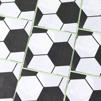 20张/40张/60张装，足球主题餐巾纸，13 x 13英寸，双层足球纸巾，运动主题鸡尾酒餐巾纸，适用于生日、婴儿派对、足球主题派对装饰，一次性甜点餐巾纸，生日快乐派对用品