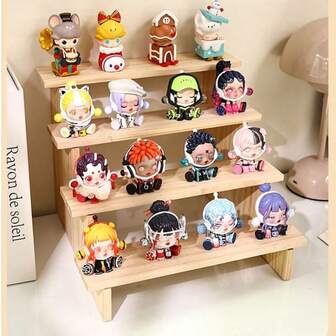 Wooden Display Stand, Jewelry Organizer, Trinket Holder, Collectible Figurine Blind Box Display Rack, Livestream & Booth Display Shelf
