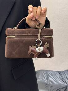 HXXOOS 1件时尚皮革马形挂件包包吊坠酷炫汽车钥匙链，适用于单肩包、手提包、斜挎包、腋下包，是送给女性的绝佳圣诞礼物，也是旅行配件钥匙扣。