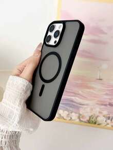 Defender MagSafe Magnetic Phone Case, Compatible With IPhone, Soft Shock-Absorbing, Black Phone Case - Black - View 3