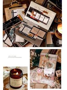 Bộ 50 tờ ghi chú Retro Grand Collection, Sổ kế hoạch kỷ niệm Prologue Series, Miếng dán trang trí DIY - Nhiều màu - Xem 10