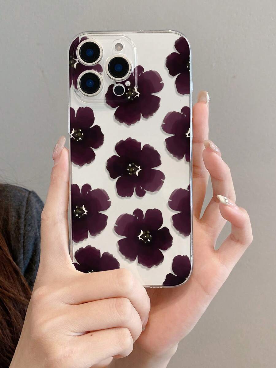 1个花卉印花图案手机壳，精准开孔保护摄像头，兼容三星、Nothing、Pixel、INFINIX、苹果、小米、Redmi等品牌手机。 - 彩色 - 查看 1
