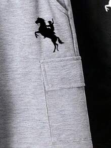 Young Boy Knight Print Cargo Shorts - Multicolor - View 4