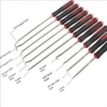 4pcs/6pcs/10pcs Oil Seal Mini Precision Hook Puller Disassembly Tool Kit, With O-Ring Gasket Seals, Suitable For Automotive - A - View 7