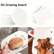 水豚魔法立体颜料套装，3D立体颜料纸DIY艺术手工套装，儿童立体颜料笔，可用于制作纹理史莱姆、卡片、学校项目，创意艺术手工用品，适合男孩女孩