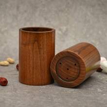 Jujube Wood Chopstick Holder, Household Draining Basket, Wooden Chopstick Container For Restaurant, BBQ, Kitchen - Redwood - View 2