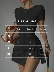 2 pièces Ensemble robe de sport élégante à dos nu avec nœud décoratif, polyvalent pour l'été - Multicolore - Voir 2