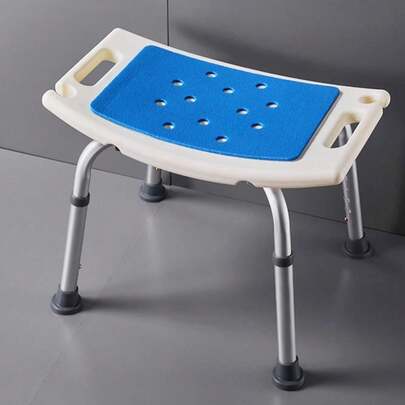 1 Piece - Adjustable Shower Stool, Suitable For Elderly/Disabled People's Adjustable Height Shower Chair, Adjustable Shower Stool, Bathroom Shower Bench, No Tools Required For Assembling The Shower Chair, Can Bear A Load Of 350 Pounds - Bathing And Shower Seat And Transfer Bench