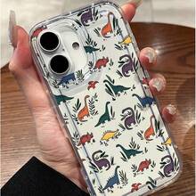 Funda para teléfono compatible con iPhone 17 Air/16e/15/14/13 Mini/12 Mini/11 Pro, Pro Max, Plus, a prueba de golpes + resistente a caídas,  total, 360 ° Protege el teléfono - transparente - Ver 5