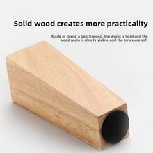 4 piezas Patas de muebles de madera sólida cónica, patas de repuesto de madera sólida, adecuadas para sofá, tocador, cama - Pies de repuesto de madera multifuncionales con placa de montaje de metal y tornillos - Beis - Ver 4