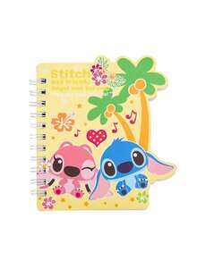 asmodee Cute Cartoon Stitch Pattern Notebook, Children's Writing Stationery, Anime Character Stitch & Lilo Pattern Spiral Notebook, Lilo & Stitch Peripheral Learning Reward Stationery - Multicolor - View 11