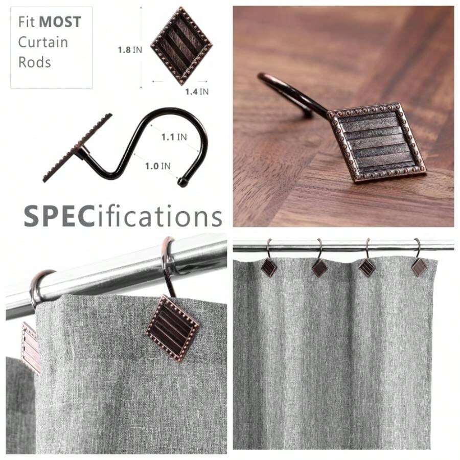 Shower Curtain Rings - Bronze - View 1