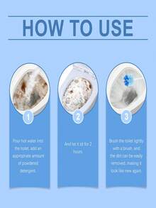 Toilet Cleaning Powder - Easily Removes Toilet Stains And Urine Deposits, Highly Effective Cleaning Powder, Maintains Long-Lasting Cleanliness, Helps Improve Bathroom Environment, Bathroom Accessories, Bathroom Cleaner, Toilet Cleaner, Household Cleaning Supplies - Multicolor - View 4