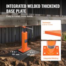 Gato de piso ajustable  para casa de postes, nivelador de piso, rango de altura de 12" a 16 - Naranja - Ver 4