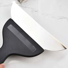 1pc Chocolate Scraper, Cream Scraper, Baking Scraper, Cake Spatula, Pizza/Pancake/Teppanyaki Spatula, Dough Cutter - Black - View 6
