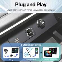 Universal Wireless CarPlay & Android Auto Adapter - Compatible With IPhone & Android Devices