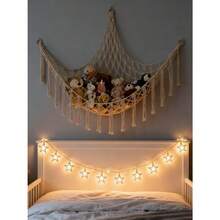 1 Set Of Bohemian-Style Toy Storage Hammock, Suitable For Storing Plush Toys In Children's Rooms And Bedrooms. It Can Be Hung And Installed To Save Floor Space. The Large Size Can Accommodate Multiple Toys And Is Compatible With Various Plush Dolls. - Beige - View 7