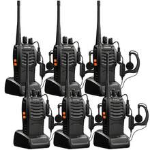 Baofeng BF-888S - Walkie-talkies UHF de largo alcance con auricular, micrófono y antena, radio bidireccional portátil, 5 W, recargable, transceptor de radioaficionado - Tipo de Enchufe A USA (110-127V) - Ver 1