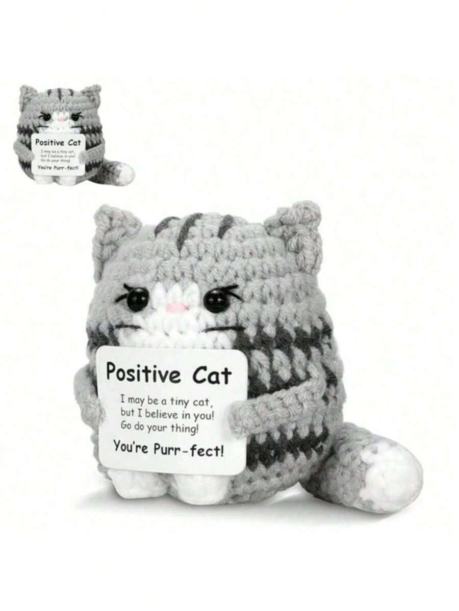 1 件迷你正能量钩编挂饰，治愈系动物伙伴，送给伴侣或同事的励志生日礼物，附赠温馨卡片，可爱装饰品，适合作为毕业或节日礼物，做工精美，魅力十足，弹性极佳，品质上乘，非常适合放置在客厅、卧室、浴室或厨房。 - 多色 - 查看 1
